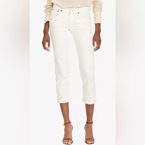 NWT Polo Ralph Lauren The Waverly Straight Crop Jeans Pants Sz 32 White